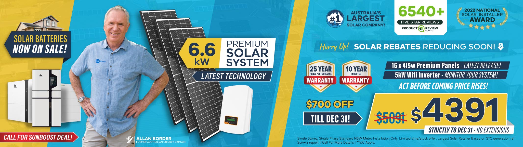highest 5 star reviewed solar provider Sunboost